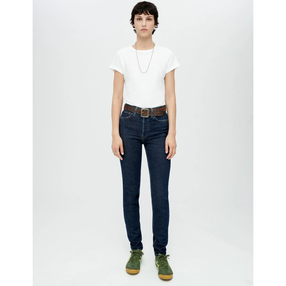 NEW! RE/DONE Size 25 High Rise Skinny Denim Jean Herbal Tint $315 msrp I18-3
